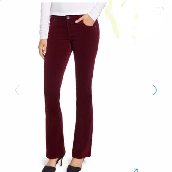 Kut from the Kloth Denim - KUT FROM THE KLOTH Baby Bootcut Burgundy Corduroy